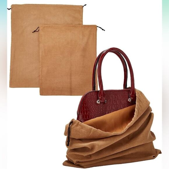 Lake of Fire Handbags - 2 Pack Large Drawstring Dust Bags Handbag Shoe Storage Pouches